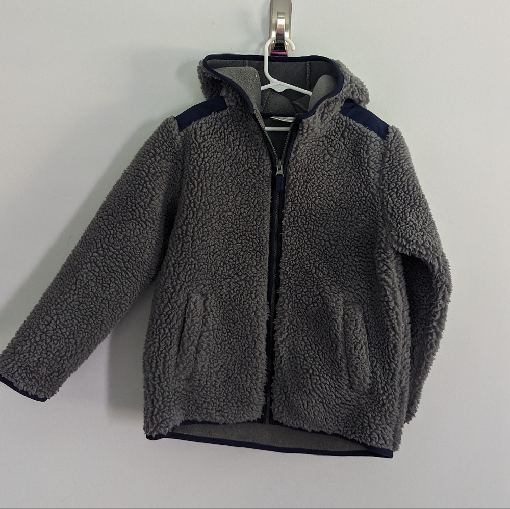 Hanna Andersson Gray Fleece Kids Jacket